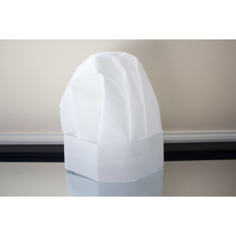 5 PACK OF FLARED TOP DISPOSABLE PAPER CHEF HATS